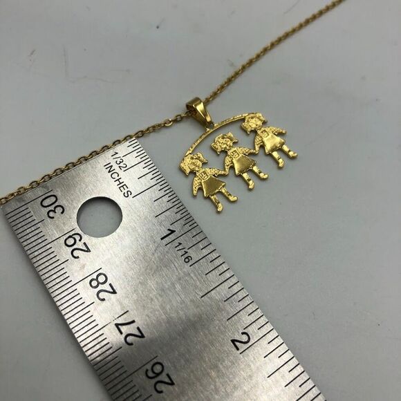 18K Gold Plated Girls Daughters Charm Women's Necklace Waterproof Non Tarnishing - Picture 9 of 11